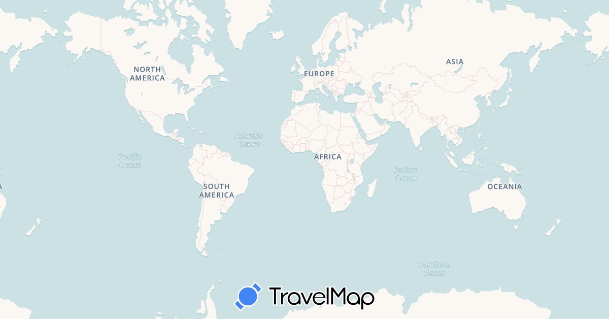 TravelMap itinerary: driving, bus, plane, cycling, train, boat in Andorra, Albania, Austria, Australia, Bosnia and Herzegovina, Bulgaria, Switzerland, Cyprus, Algeria, Egypt, Spain, France, Croatia, Italy, Jordan, Lebanon, Morocco, Monaco, Montenegro, Macedonia, Slovenia, Syria, Tunisia, Turkey (Africa, Asia, Europe, Oceania)